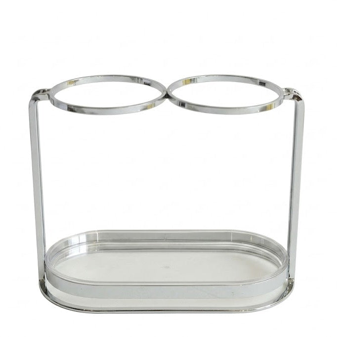 2 in 1 Round Dual Cutlery Holder Silver Finish at Zubaidas Homestore best for Home Shopping