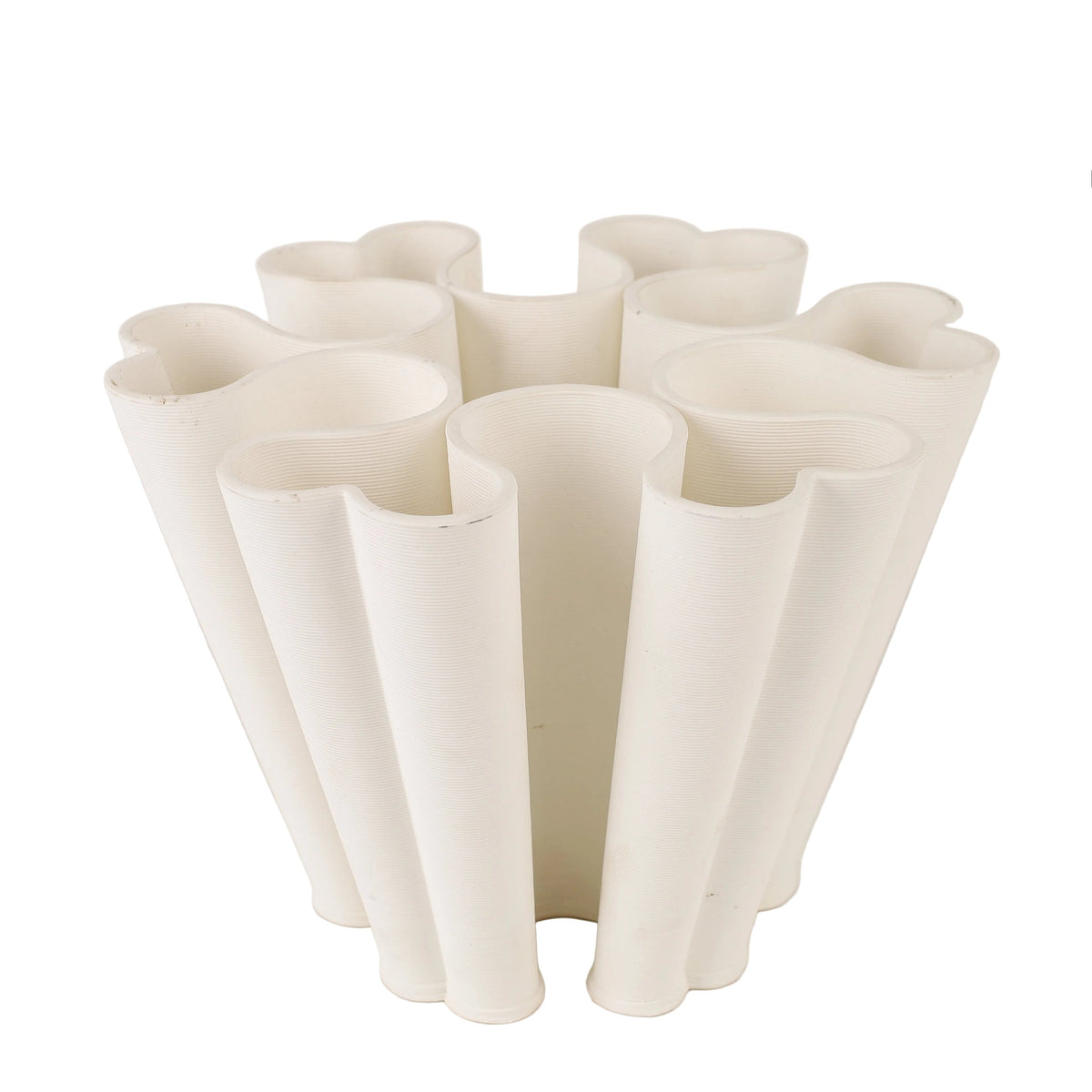 3D Printed Architectural Ceramic Decorative Vase White at Zubaidas Homestore Pakistan