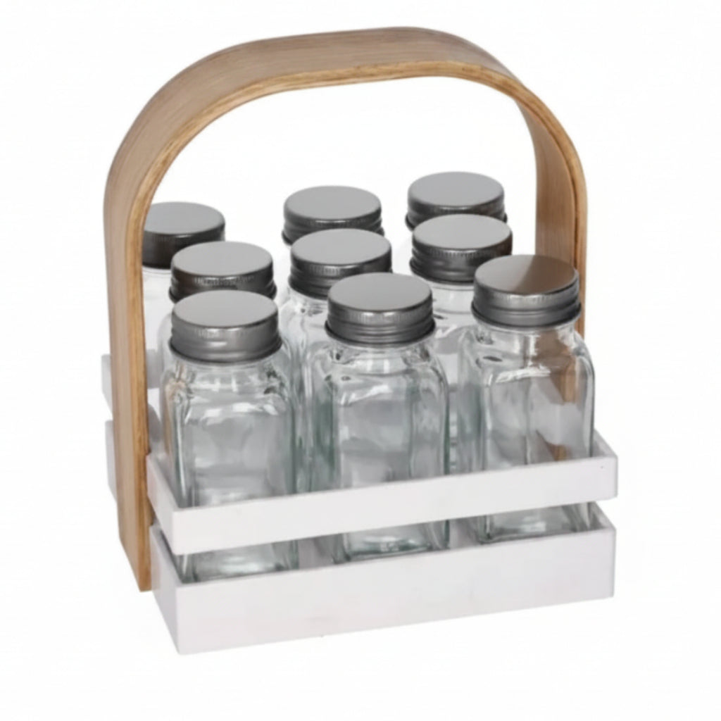 Danny Home 9 Pieces Spice Jar with Rack holder at Zubaidas Homestore Pakistan