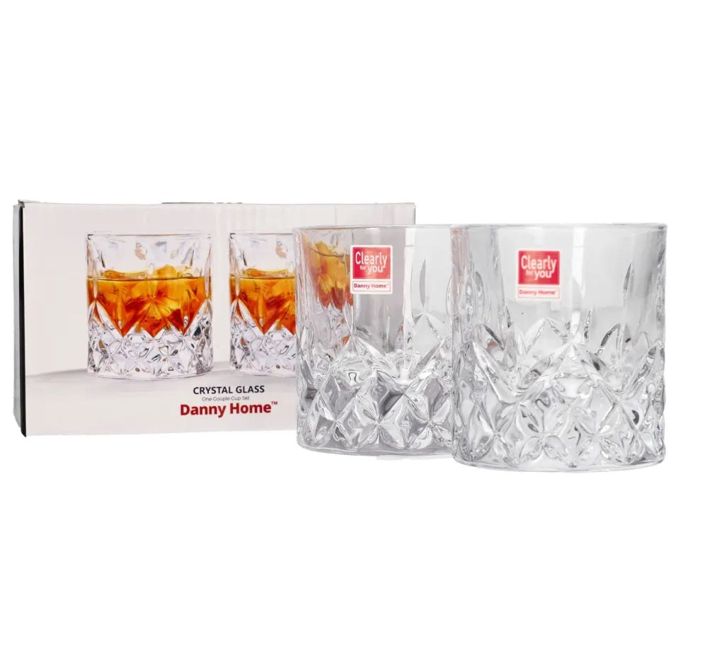 Danny Home Crystal Glass Cup Set -2Pcs 200ml at Zubaidas Homestore