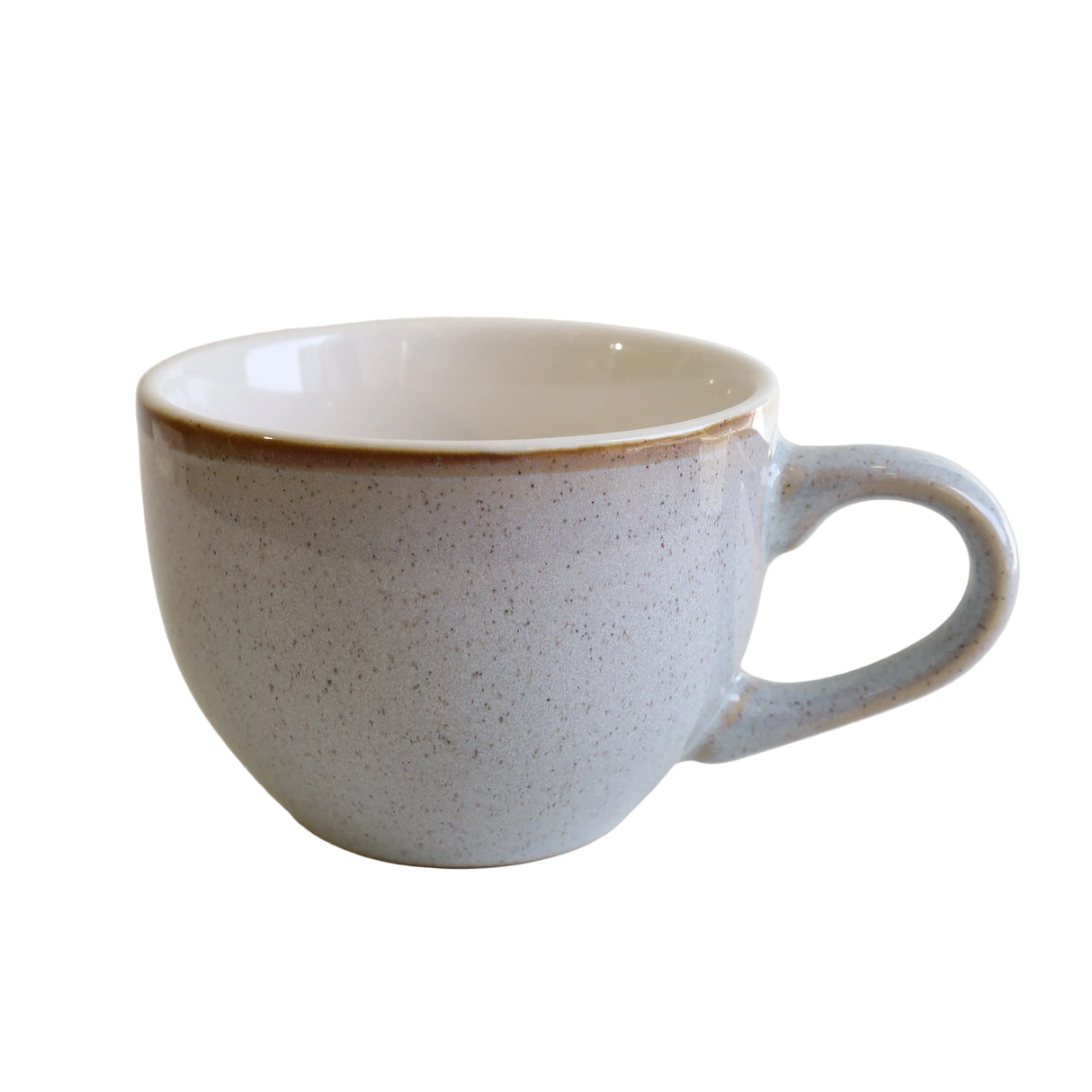Danny Home Cup and Saucer Set 6 Pieces Speckled Light Blue Stoneware. Best Homestore for Home Shopping