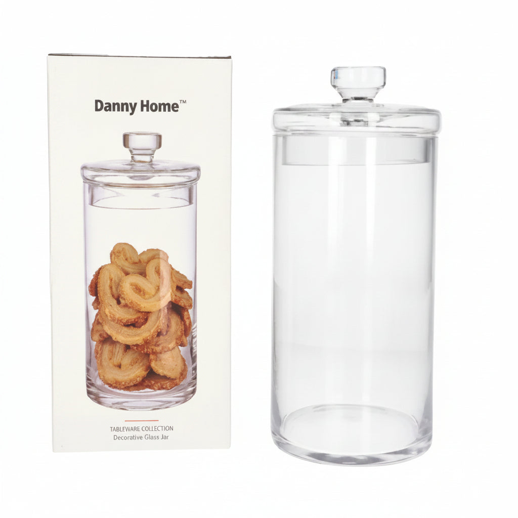 Danny Home Decorative Cookie Glass Jar 23cm at Zubaidas Homestore