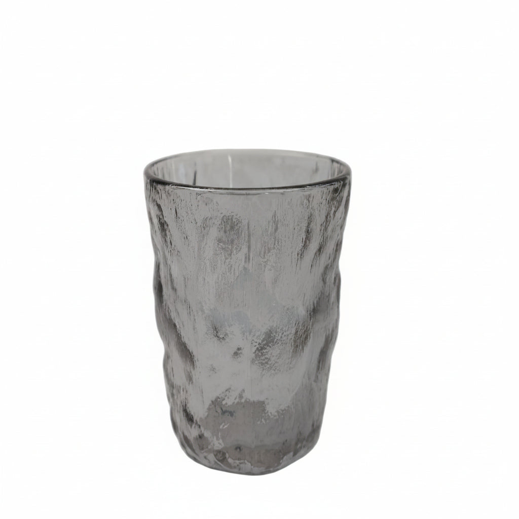 Danny Home Smoky Grey Textured Glass Set 6 pcs at Zubaidas Homestore Best for Home Shopping