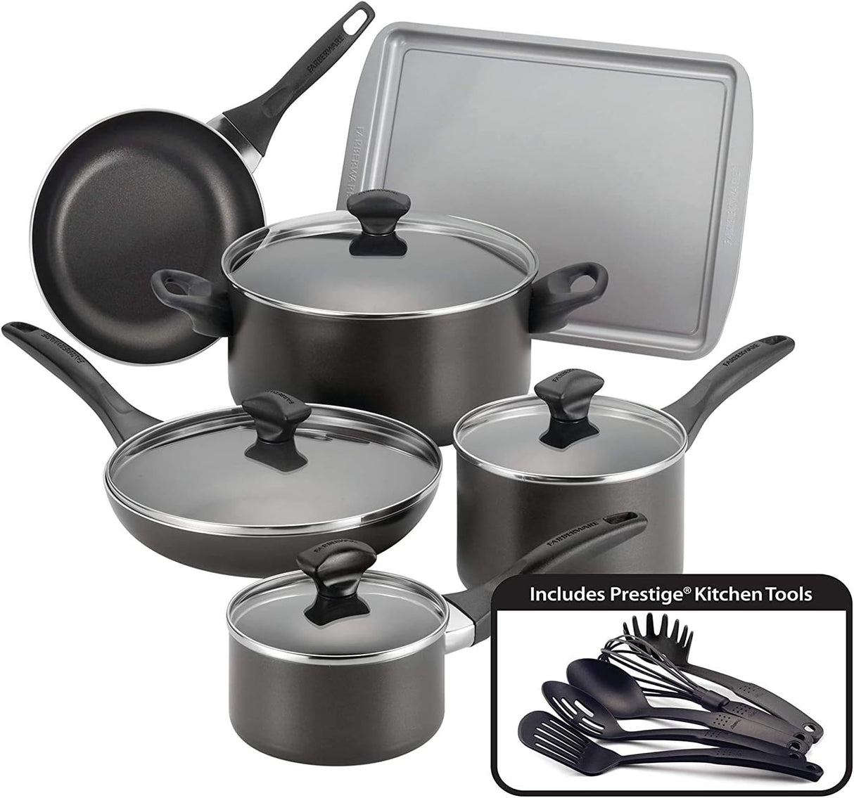 Farberware 15 Piece Dishwasher Safe Nonstick Cookware Set at Zubaidas Homestore - Pakistan's Favorite Destination for Home Shopping