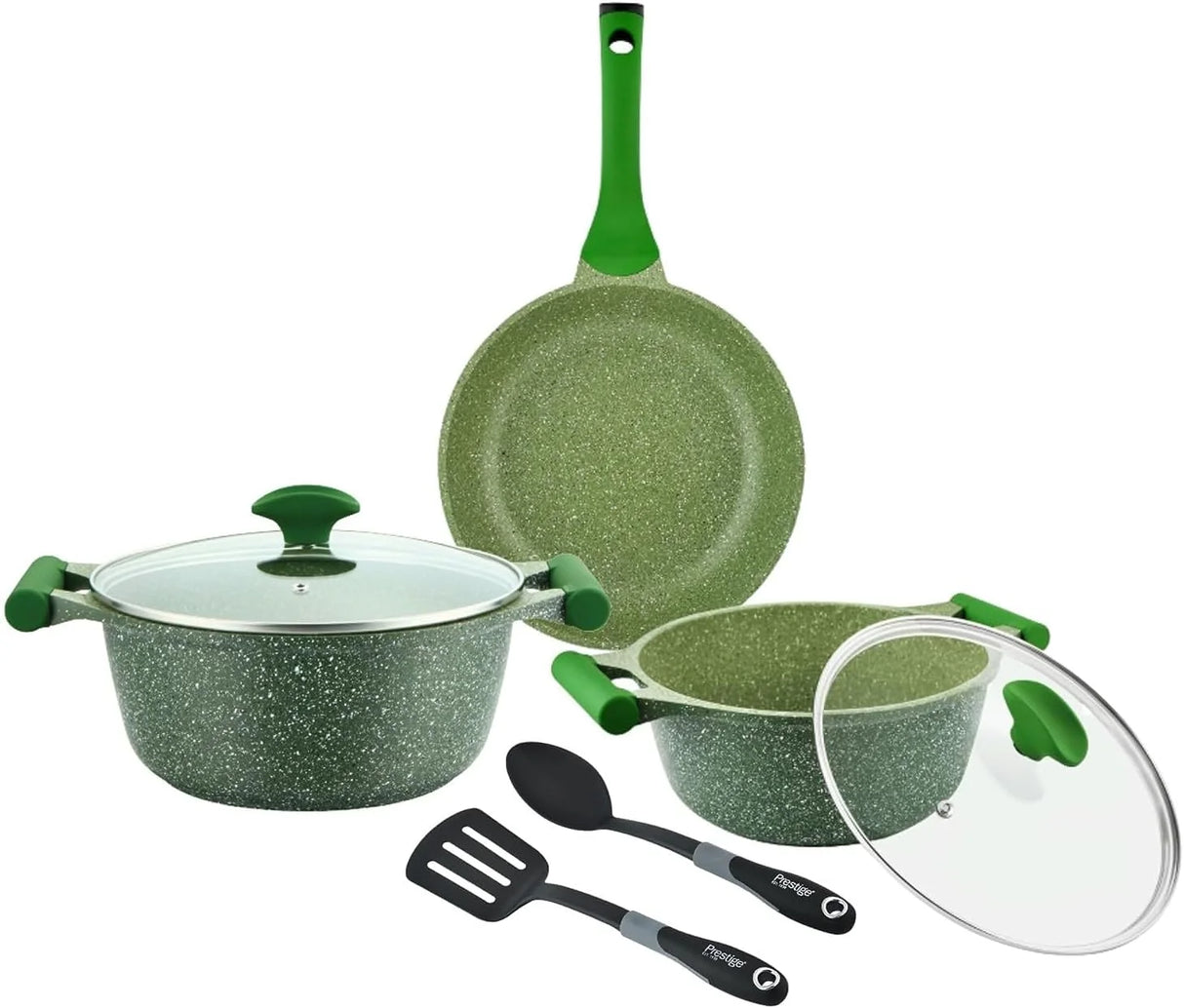 Prestige Essentials Granite 7 Piece Non-Stick Cast Aluminium Cookware Set Shop Online at Zubaidas Homestore Pakistan