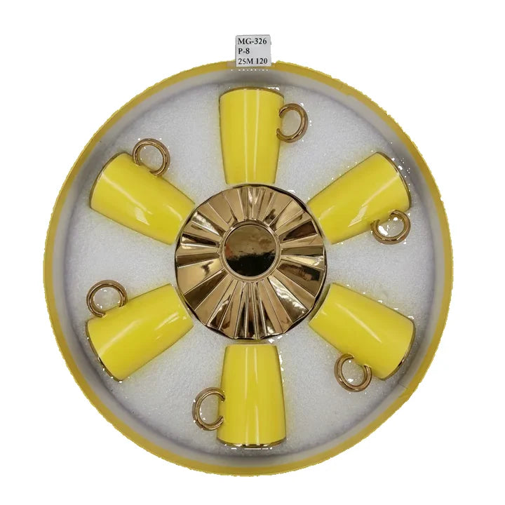 Angela Cup and Saucer 12 Pieces Set Yellow at Zubaidas Homestore. Best Online Homestore in Pakistan