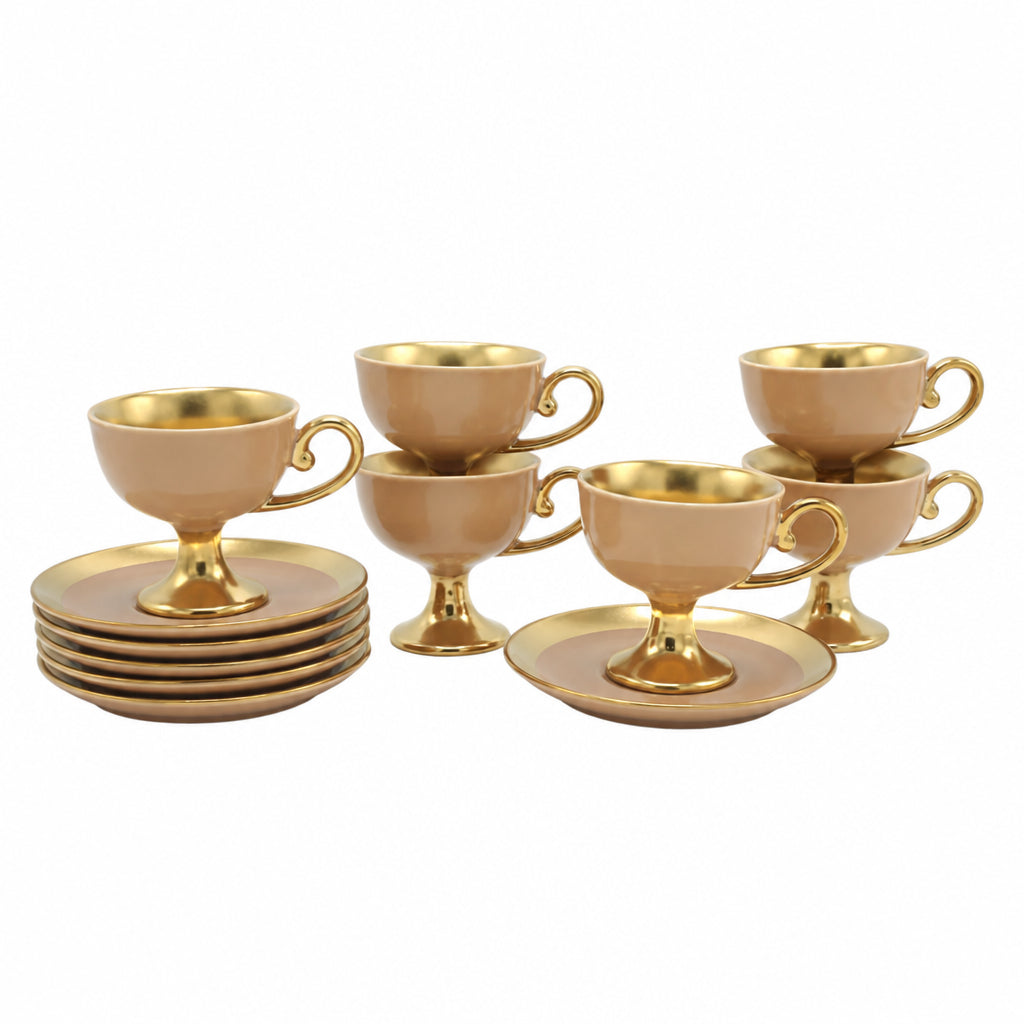 Angela Cup and Saucer 6 Pieces Set Beige at Zubaidas Homestore Pakistan