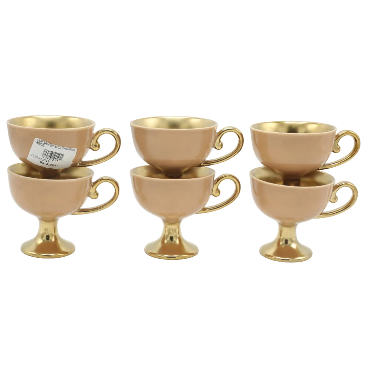 Angela Cup and Saucer 6 Pieces Set Beige at Zubaidas Homestore. The Largest Home Shop in Pakistan