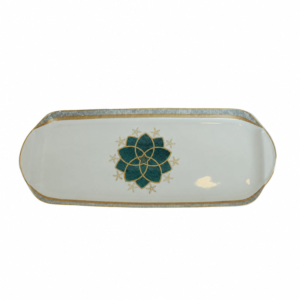 Angela Long Serving Tray Floral Pattern at Zubaidas Homestore Best for Home Shopping Pakistan