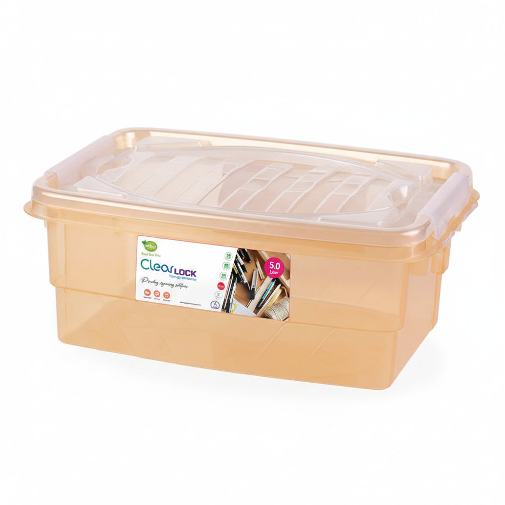 Appollo Clear Lock Storage Box Small 5 Liter at Zubaidas Homestore.The Biggest Homestore in Pakistan