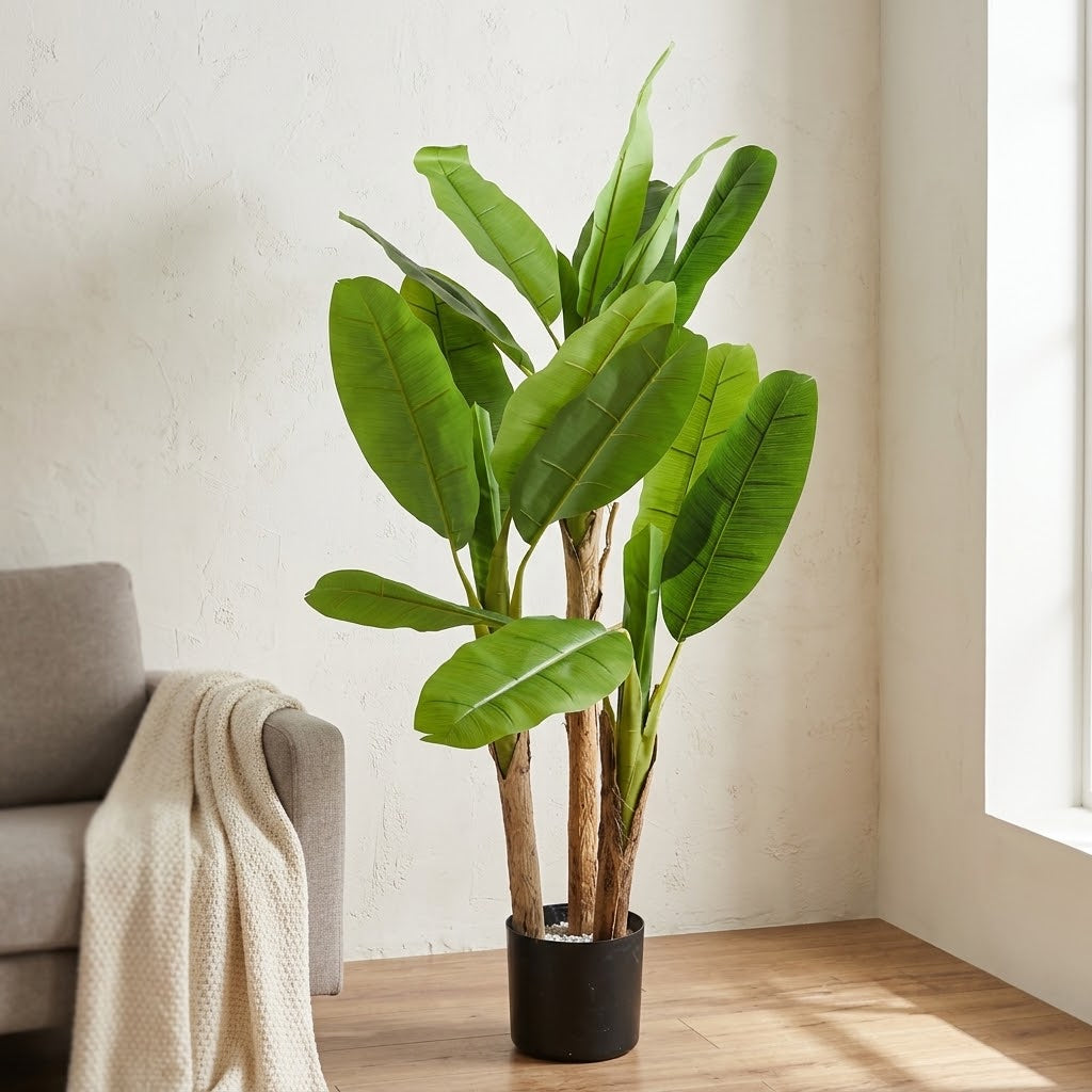 Artificial Banana Palm Textured Stem Green at Zubaidas Homestore
