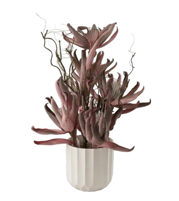 Artificial Lotus Flower in Pot Mauve at Zubaidas Homestore Pakistan