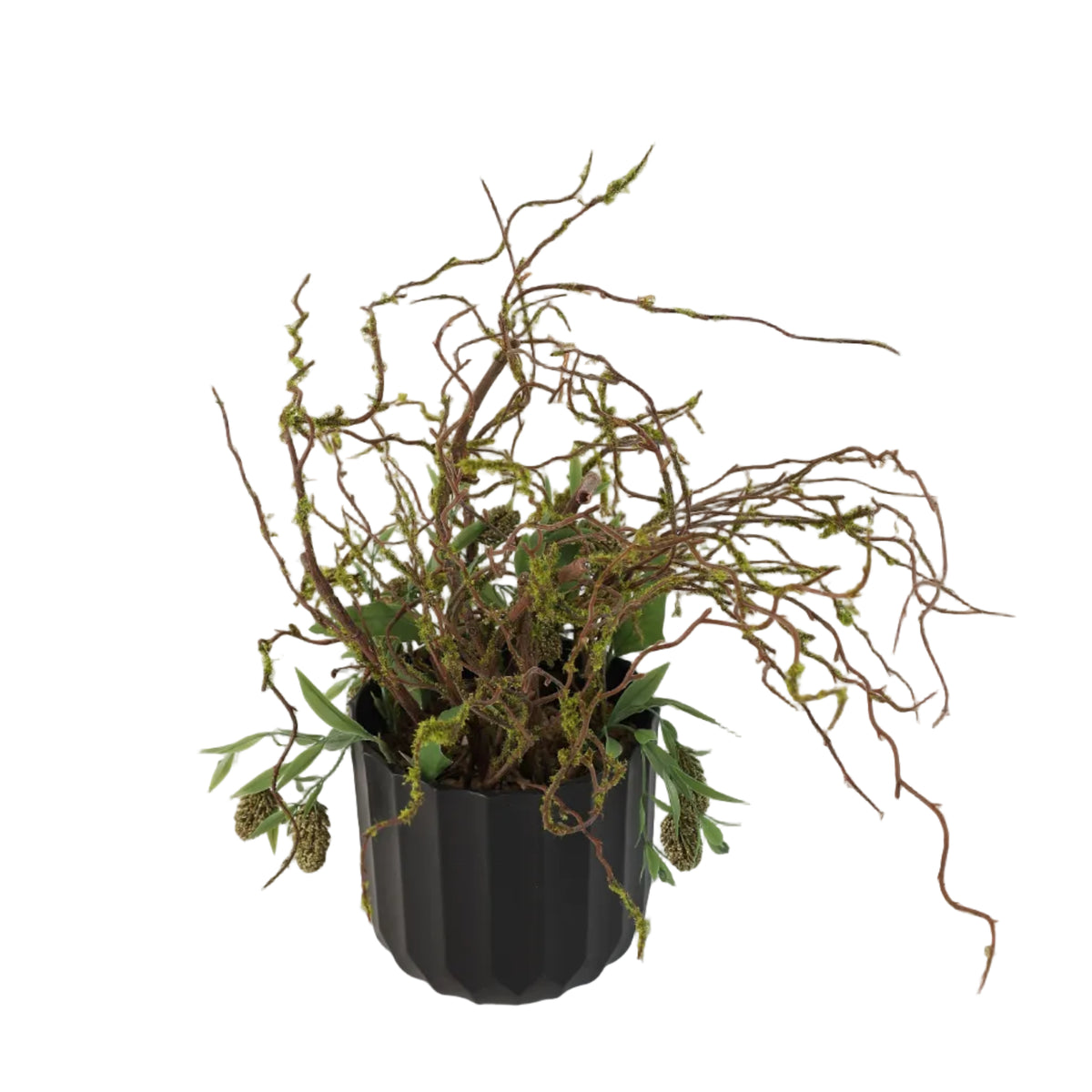 Artificial Table Plant in Fluted Black Pot at Zubaidas Homestore Pakistan