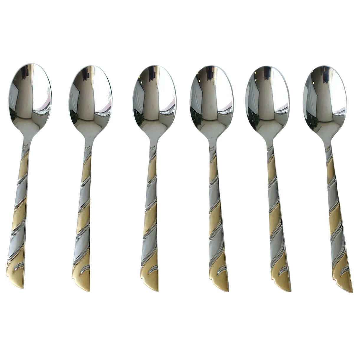 AYD 6 Pieces Spoon Twisted Spiral 2 Tone at Zubaidas Homestore Pakistan