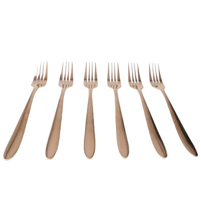 AYD 6 Pieces Table Fork Set Glossy Rose Gold at Zubaidas Homestore Best for Home Shopping
