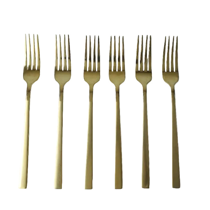AYD 6 Pieces Table Fork Set Matt Gold at Zubaidas Homestore Pakistan
