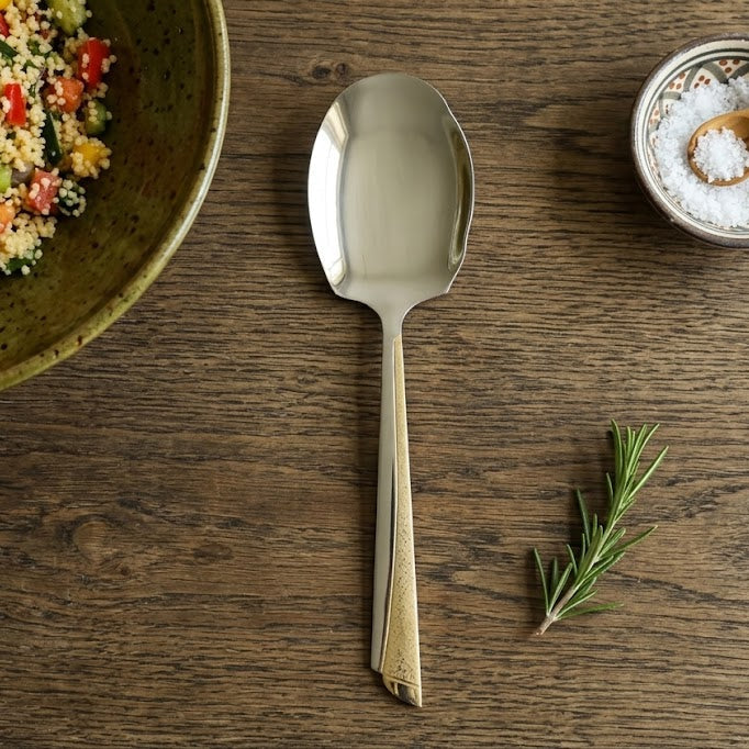 AYD Rice Serving Spoon Geometric Design at Zubaidas Homestore Best for Home Shopping