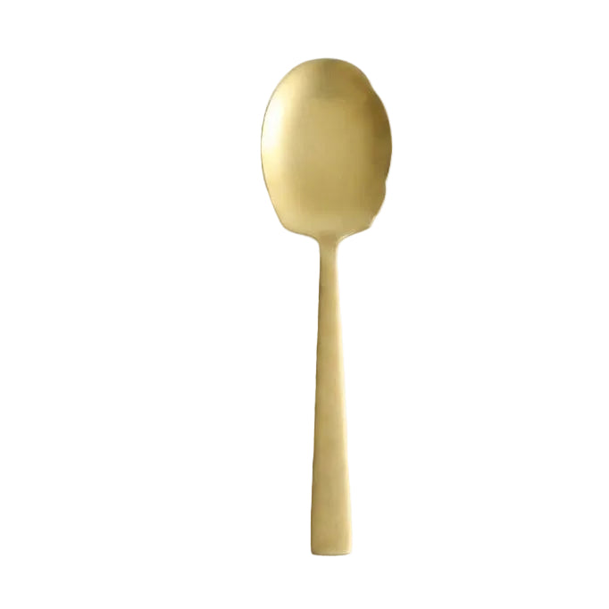AYD Rice Serving Spoon Plain Design Matt Gold at Zubaidas Homestore Pakistan