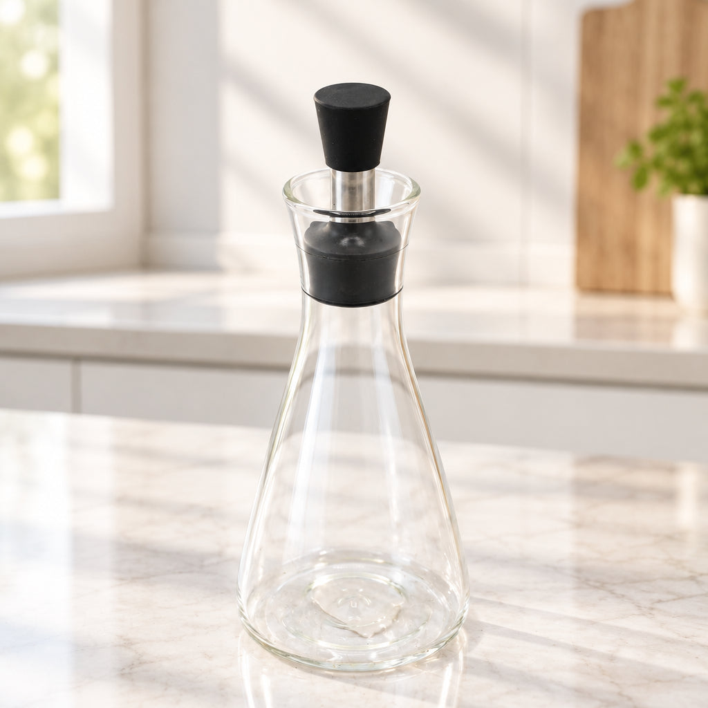 Borosilicate Glass Oil Bottle with Silicone Lid 500ml at Zubaidas Homestore