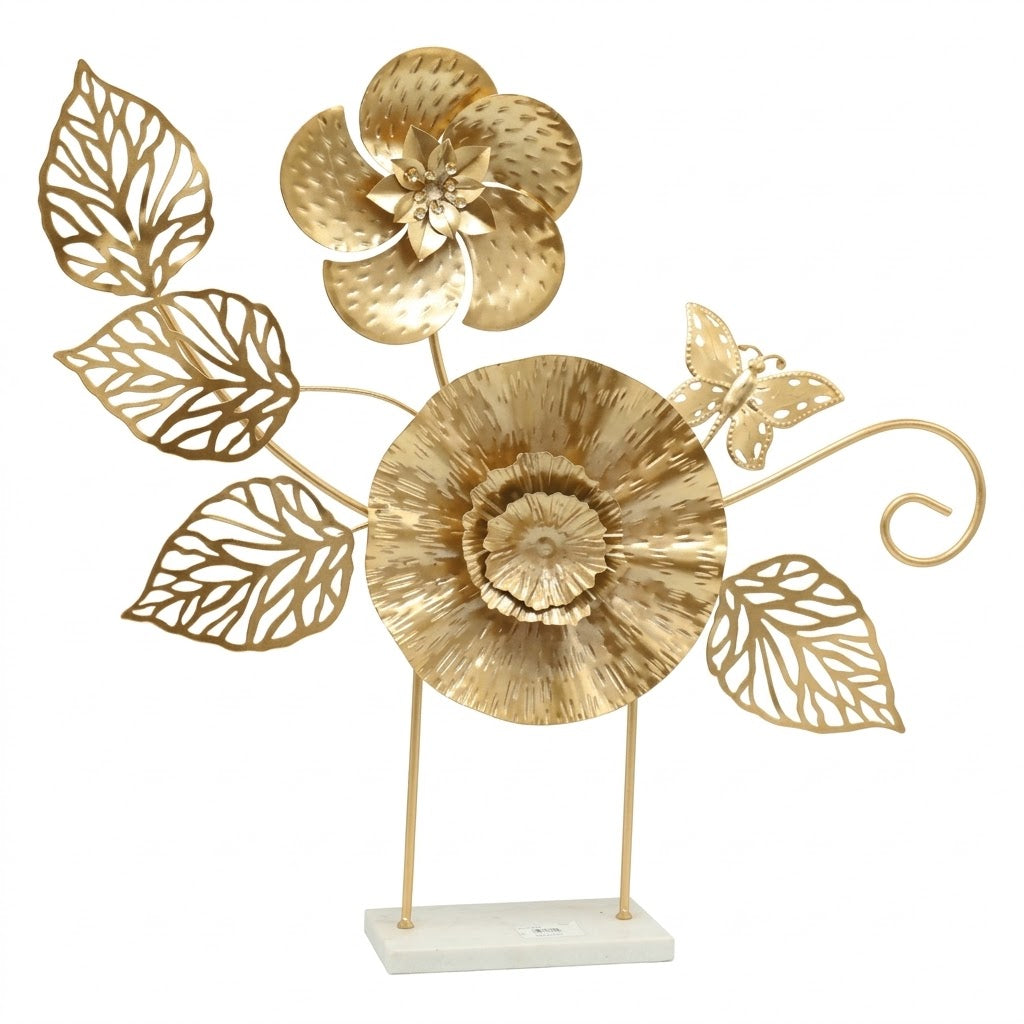 Botanical Table Decor Accent Piece Golden at Zubaidas Homestore Pakistan