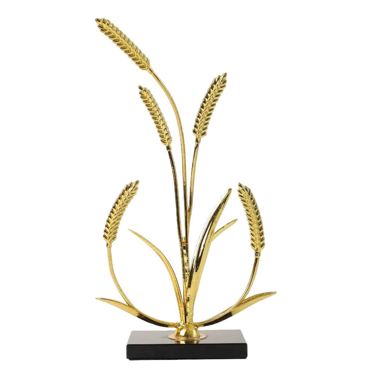 Brass Botanical Sculpture Golden at Zubaidas Homestore Pakistan
