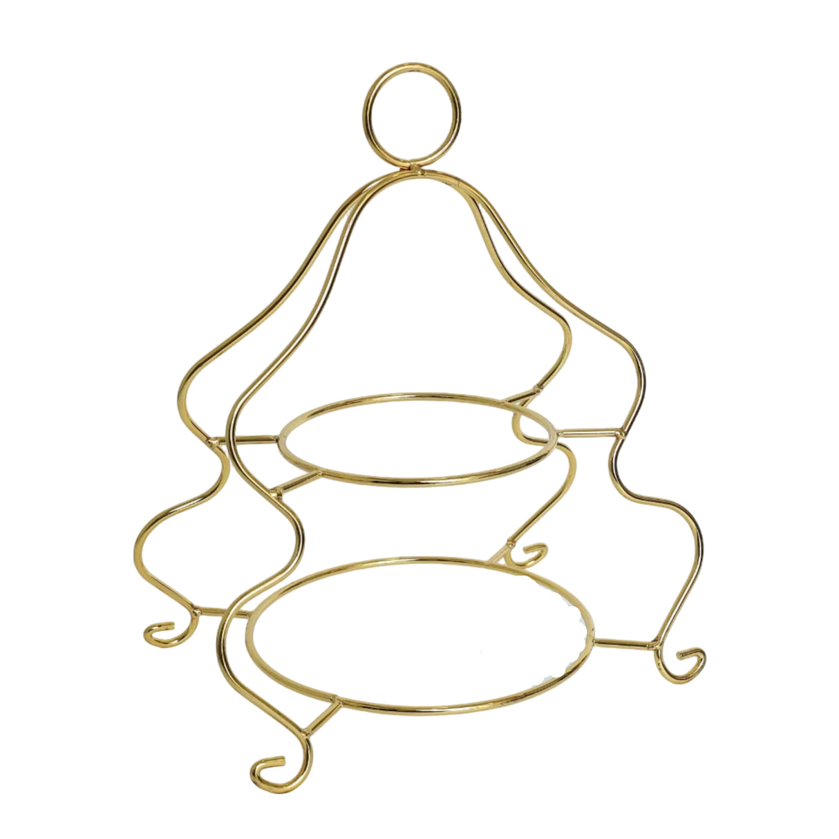 Brilliant 2 Layer Plate Set With Gold Stand at Zubaidas Homestore Online Pakistan