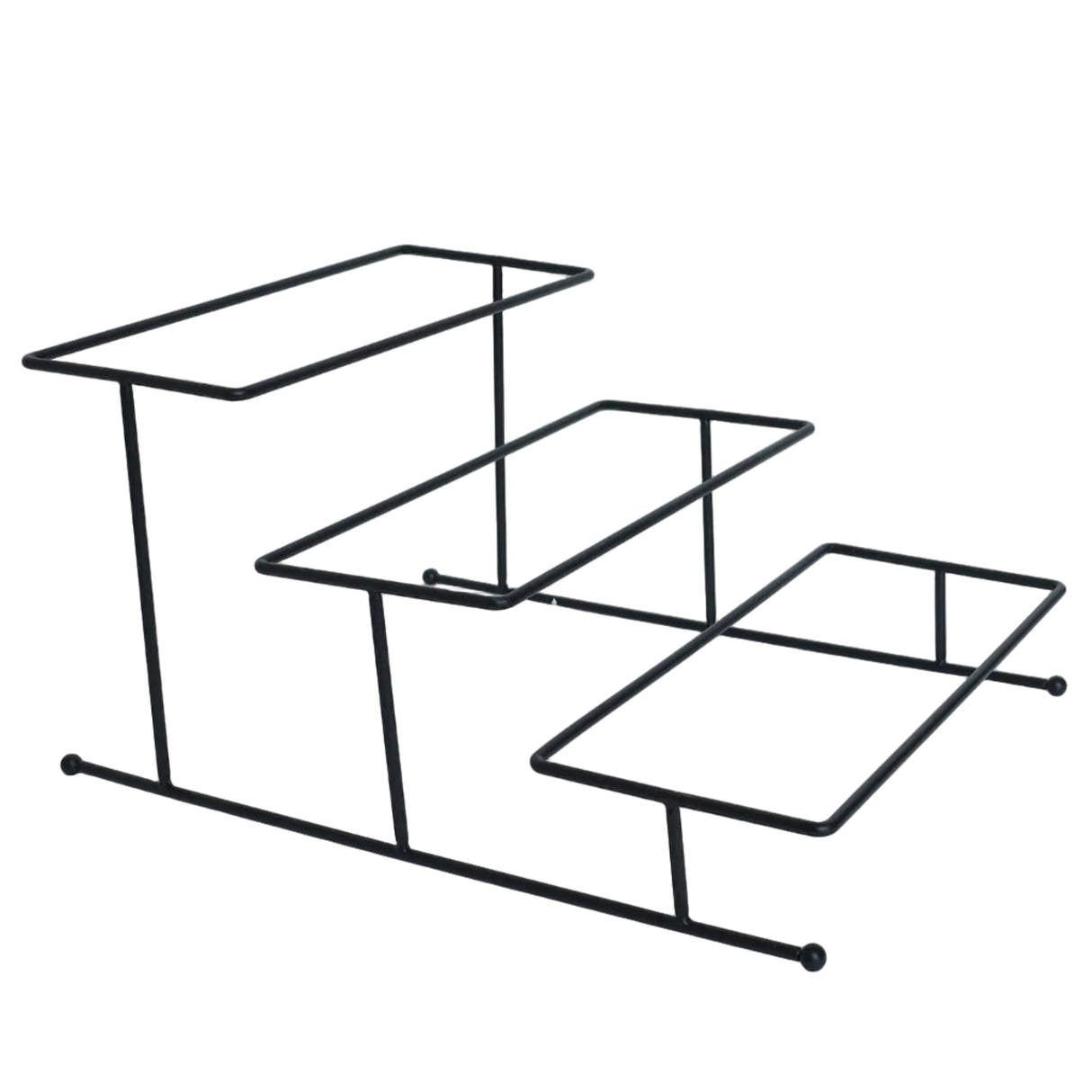 Brilliant Porcelain 3-Tier Rectangular Plate with Black Stand at Zubaidas Homestore Online Pakistan