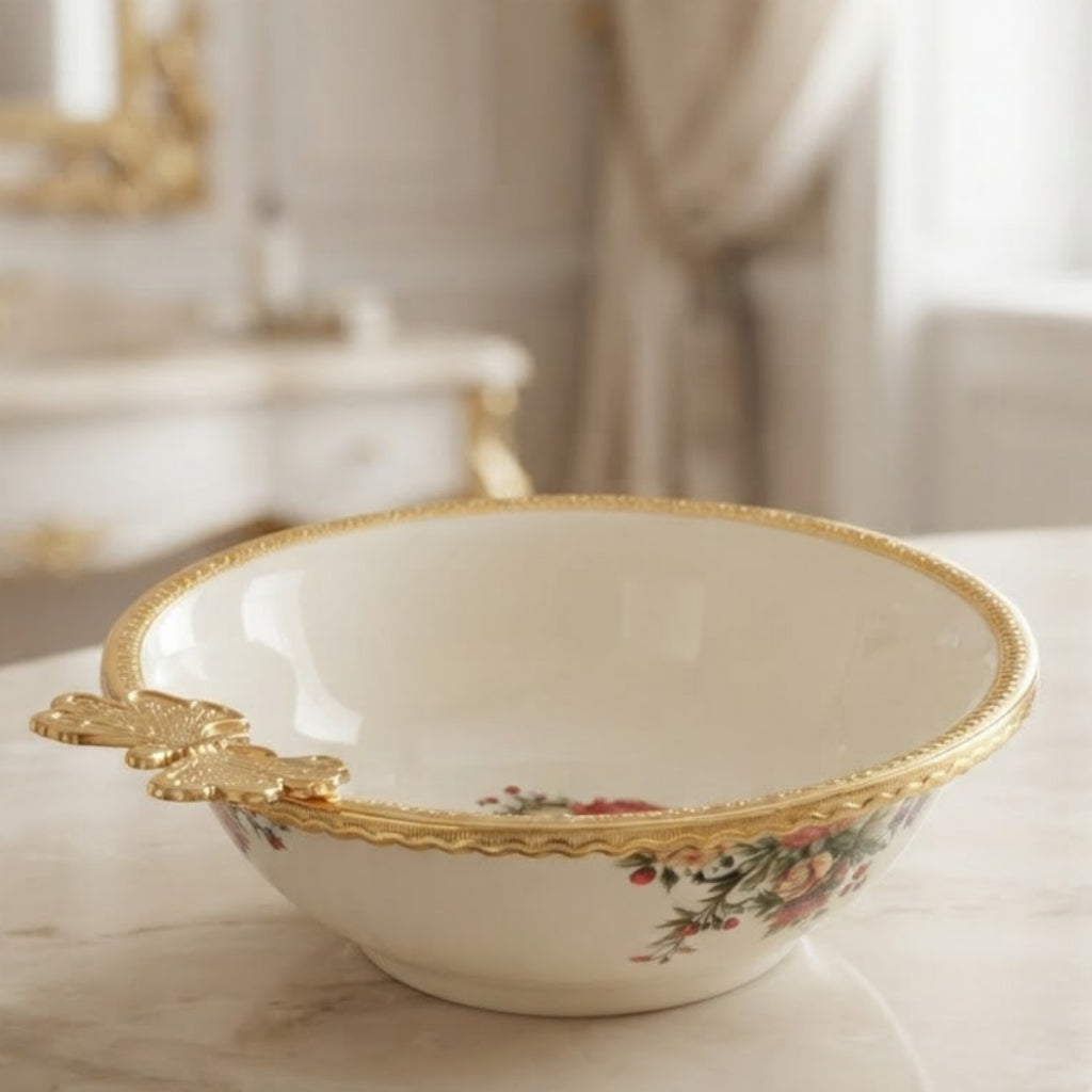 Brilliant Royal Bloom Fine Porcelain Bowl at Zubaidas Homestore