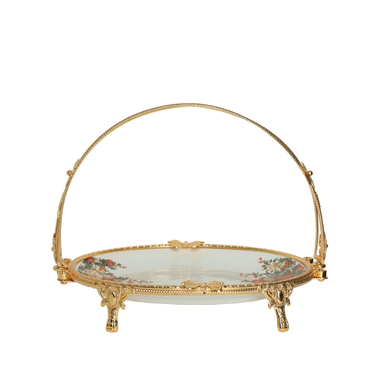 Brilliant Royal Bloom Serving Platter with Handle at Zubaidas Homestore Best for Home Shopping Pakistan