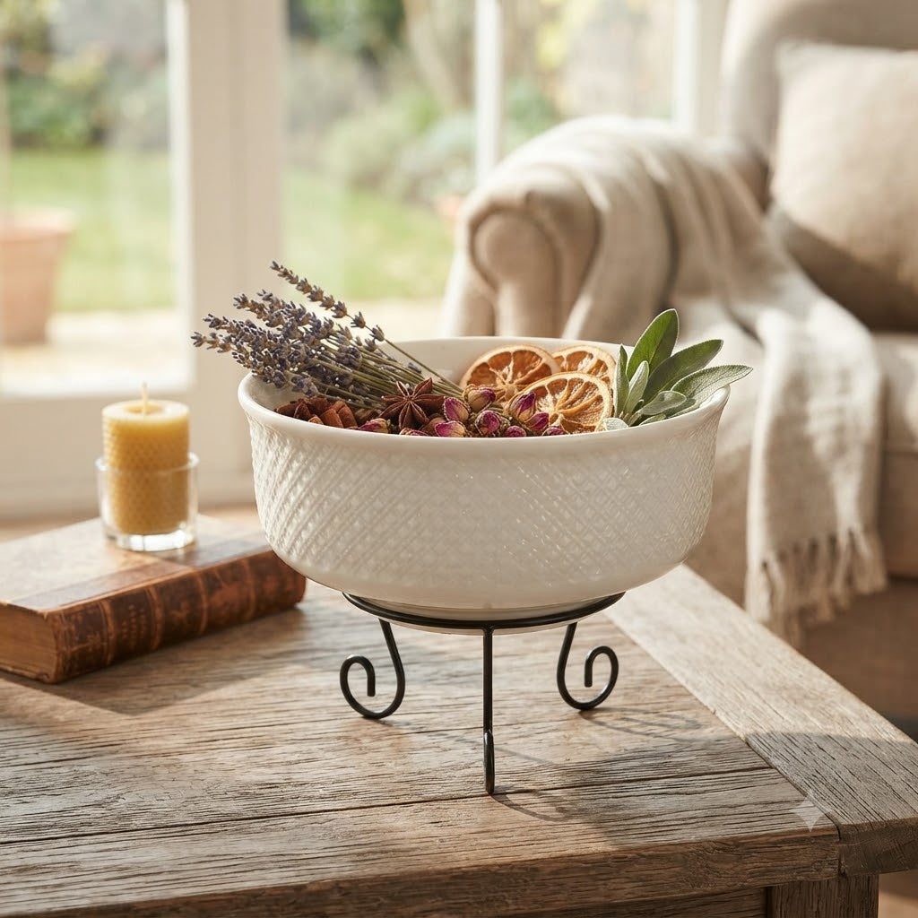 Ceramic Footed Platter Serving Bowl 20cm White at Zubaidas Homestore Pakistan