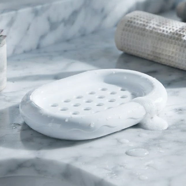 Classic Oval Shaped Soap Holder White at Zubaidas Homestore