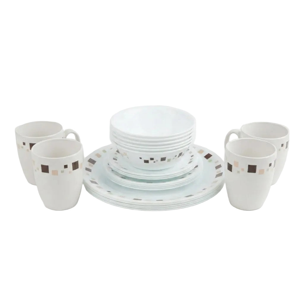 Corelle Livingware 16 Pieces Dinner Set Geometric at Zubaidas Homestore Best for Home Shopping Pakistan