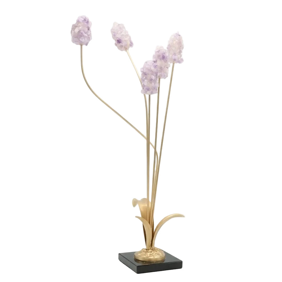 Crystal Flower Brass Table Decor at Zubaidas Homestore Pakistan