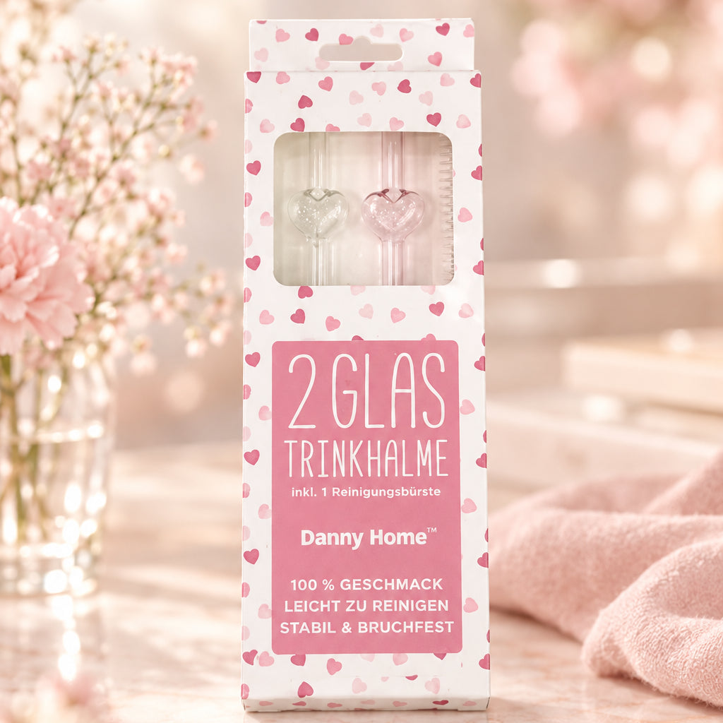 Danny Home 3Pcs Glass Straw Set 0.8x20cm at Zubaidas Homestore Pakistan