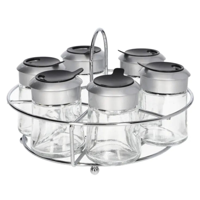 Danny Home 6 Pieces Seasoning Bottle Set With Stand 60ml at Zubaidas Homestore Pakistan