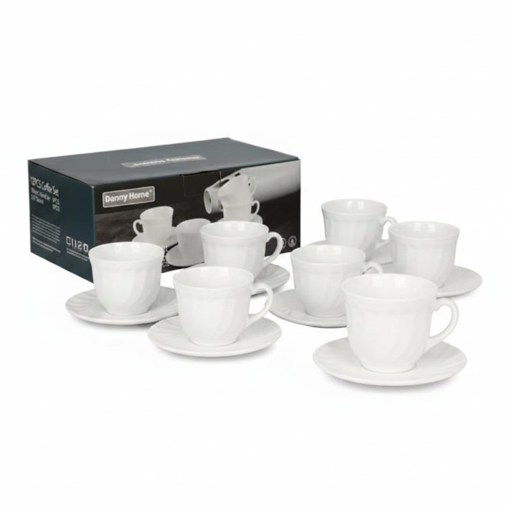 Danny Home 6 Pieces Tea Cups and Saucers Set 190ml at Zubaidas Homestore Pakistan