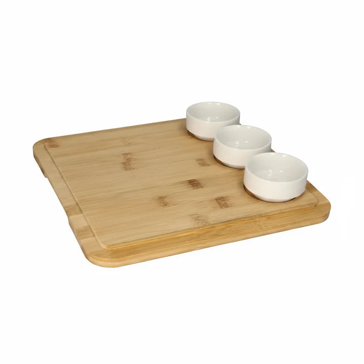 Danny Home Bamboo Board 4 Pieces Set With Dip Bowl at Zubaidas Homestore Pakistan