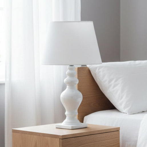 Danny Home Bedside Table Lamp White at Zubaidas Homestore
