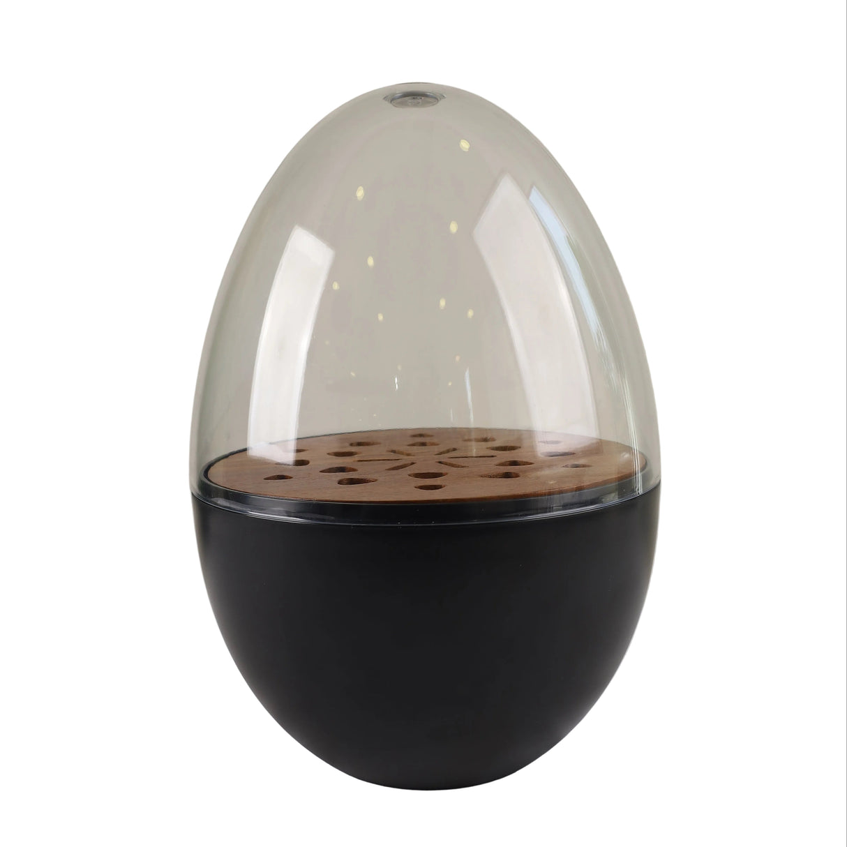 Danny Home Black Egg Shaped Acrylic Dome Cutlery Organizer at Zubaidas Homestore