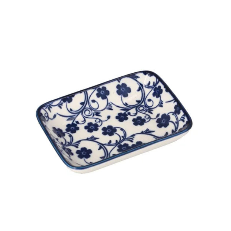 Danny Home Blue Floral Ceramic Sauce Dish 9.5cm at Zubaidas Homestore Pakistan