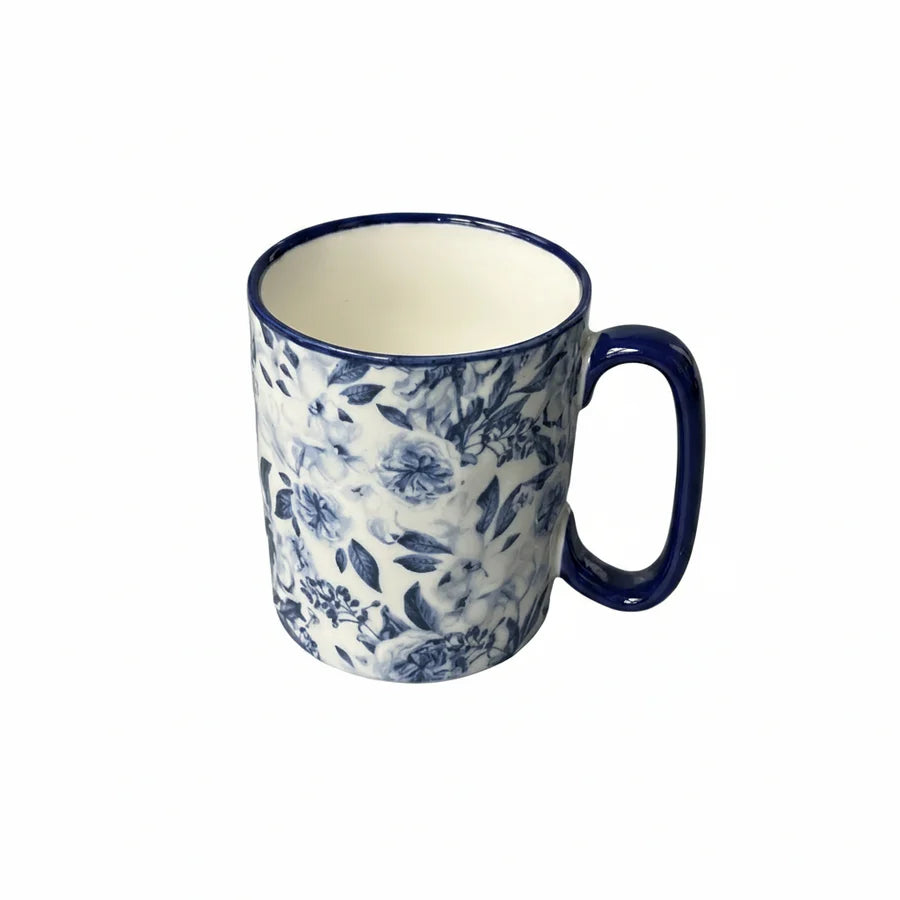 Danny Home Blue Flower Ceramic Mug 450ml Zubaidas Homestore Pakistan