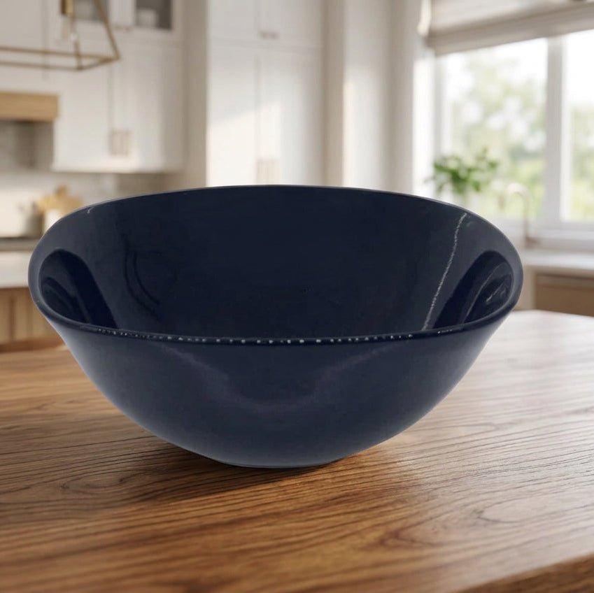 Danny Home Blue Opal Glass Salad Bowl 22.86cm at Zubaidas Homestore Pakistan