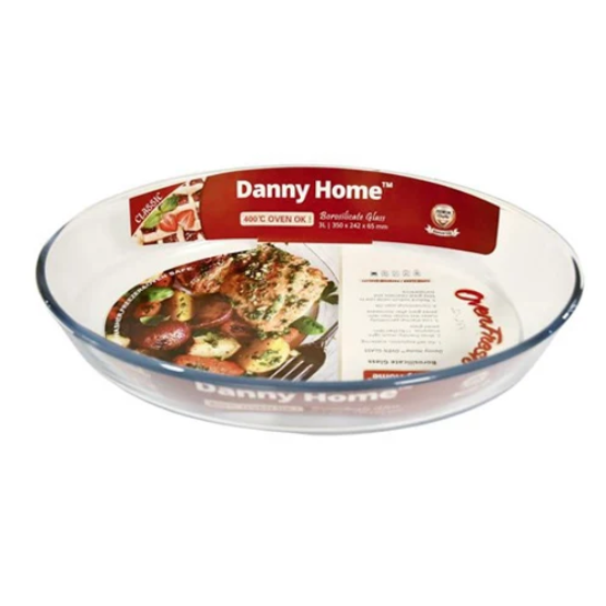 Danny Home Borosilicate Glass Baking Pan 3 Liter at Zubaidas Homestore Pakistan