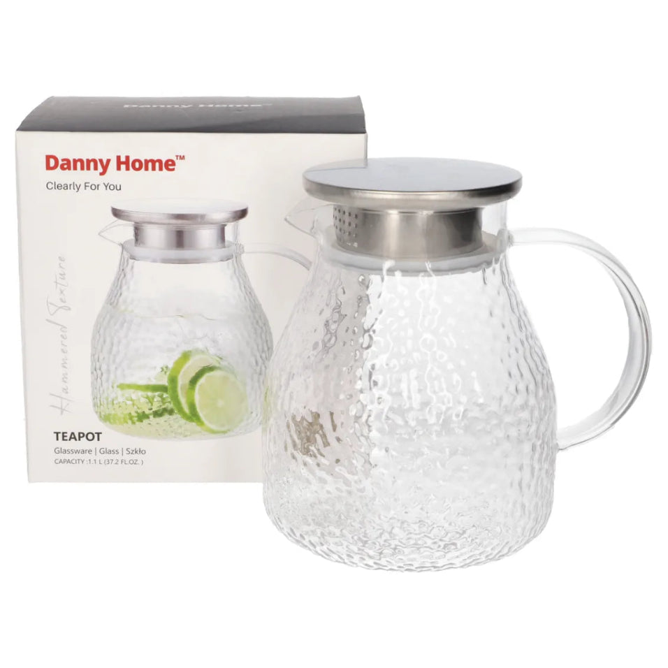 Danny Home Borosilicate Glass Juice Jar With Lid 1.1 Liter at Zubaidas Homestore
