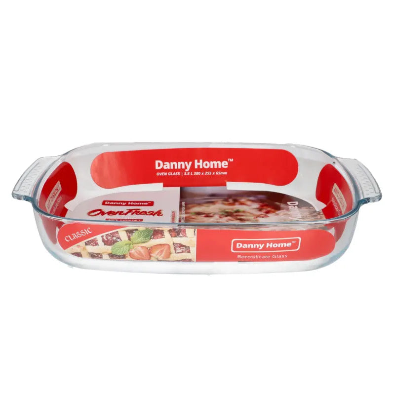 Danny Home Borosilicate Oven Baking Dish 3.8 Liters at Zubaidas Homestore Pakistan