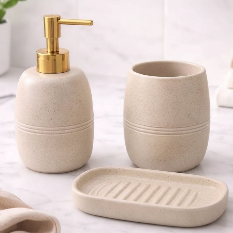 Danny Home Ceramic Bath Accessories 3 Pieces Set at Zubaidas Homestore