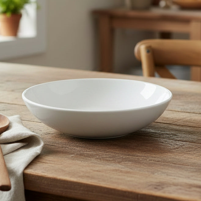 Danny Home Ceramic Dessert Deep 20cm Plate White at Zubaidas Homestore