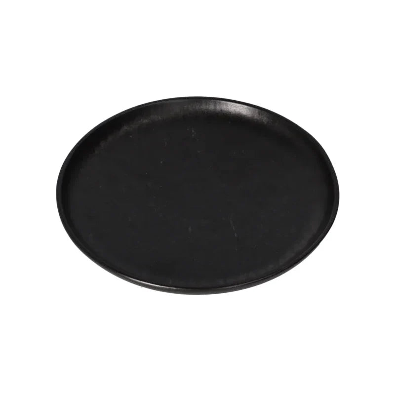 Danny Home Ceramic Flat Dinner Plate 20cm Black at Zubaidas Homestore Pakistan
