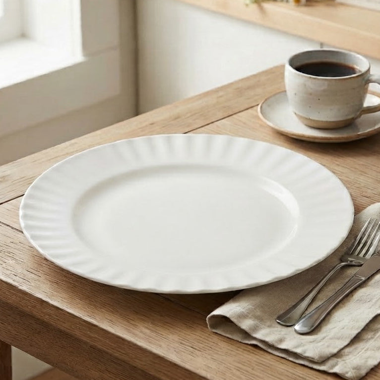 Danny Home Ceramic Serving Plate White 25.4cm at Zubaidas Homestore