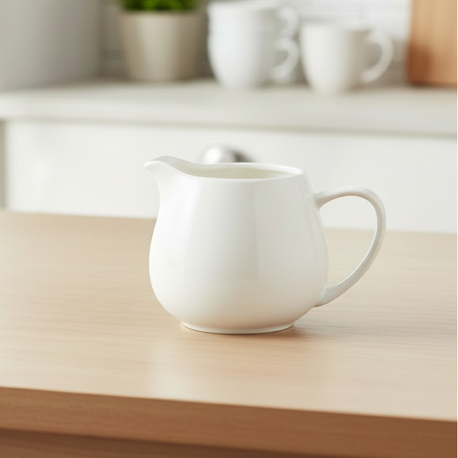Danny Home Ceramic White Milk Pot 330ml at Zubaidas Homestore